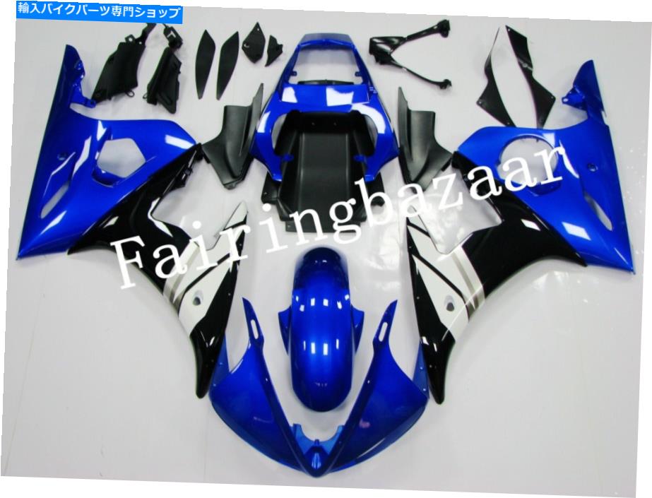 Fairings YZF R6 2003 04 R6S 06-09 Black Blue White ABS射出型フェアリングキットに適合します Fit for YZF R6 2003 04 R6S 06-09 Black Blue White ABS Injection Mold Fairing Kit