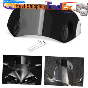 Windshields tgKXgl^o̓ftN^[ubNH2 CA̒\ȃNbv Adjustable Clip On Windshield Extension Spoiler Wind Deflector Black H2 CA