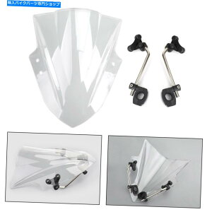 Windshields ���j�o�[�T��7/8 22mm�n���h���o�[ABS���[�^�[�T�C�N���t�����g�K���X�N���A�L�b�gC3 Universal 7/8 22mm Handlebar ABS Motorcycle Windshield WindScreen Clear Kit C3�y���s�A���i�z