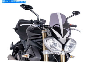 Windshields vCOXN[lCLbhN.G.X|[c̏xgv11-15CgX[N PUIG SCREEN NAKED N.G. SPORT TRIUMPH SPEED TRIPLE 11-15 LIGHT SMOKE