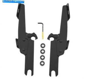 Windshields tBXVF[ht@bgXtgKX}EgLbg[hLOXubNN1914 Memphis Shades Fats-Slim Windshield Mount Kits for Road Kings Black MEK1914