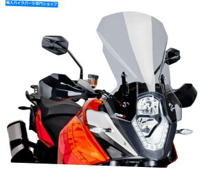 Windshields Puig 6494h�c�[�����O�t�����g�K���X�A11-16 1190 Adv�̉��A15-17 Super Adv Ktm PUIG 6494H Touring Windscreen, Smoke for 11-16 1190 ADV, 15-17 Super ADV KTM�y���s�A���i�z