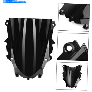 Windshields ABS�v���X�`�b�N���[�^�[�T�C�N���t�����g�K���XYAMAHA YZF R3 19-20�u���b�NSG�p�t�����g�K���X ABS Plastic Motorcycle Windshield WI WindScreen for Yamaha YZF R3 19-20 Black SG�y���s�A���i�z