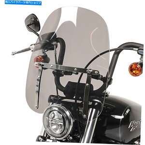 Windshields �n�[���[�X�|�[�c�X�^�[883/�J�X�^��/�n�K�[/�A�C�A���_�[�N�X���[�N�p�t�����g�K���XCW1 Windshield CW1 for Harley Sportster 883/ Custom/ Hugger/ Iron dark smoke�y���s�A���i�z