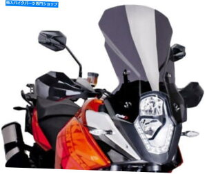 Windshields vCOc[OtgKX_[NX[N6494f PUIG Touring Windscreen Dark Smoke 6494F