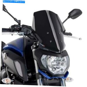 Windshields vCOc[OXN[tgKXubNIpN}nMT -07 2018-2022 Puig Touring Screen Windshield Black Opaque Yamaha MT-07 2018 - 2022