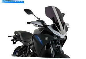 Windshields vCOc[OXN[tgKX_[NX[N}ng[T[7GT 2021-2022 Puig Touring Screen Windshield Dark Smoke Yamaha Tracer 7 & GT 2021 - 2022