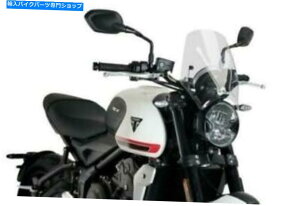 Windshields �v�C�O�N���A�X�|�[�c�X�N���[���t�����g�K���X�g���C�A���t�g���f���g660 2021-2022 Puig Clear Sport Screen Windshield Triumph Trident 660 2021 - 2022�y���s�A���i�z