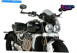 Windshields vCOXN[lCLbhN.G.c[OgCAtPbg3R 2021CgX[N PUIG SCREEN NAKED N.G. TOURING TRIUMPH ROCKET 3R 2021 LIGHT SMOKE