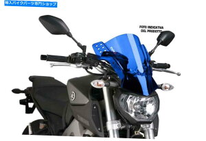 Windshields }nMT-125 2015 BlueɌ݊̂Puig Rafale Universal Windshield PUIG RAFALE UNIVERSAL WINDSHIELD COMPATIBLE FOR YAMAHA MT-125 2015 BLUE