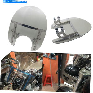 Windshields I[goCeB[ftN^[tgKXtgKXw/ 33-43mmtgtH[N`[u}Eg Motorcycle Tea Deflector Windshield Windscreen W/ 33-43mm Front Fork Tube Mount