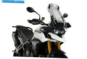 Windshields vCOc[OXN[ - oCU[gCAt^CK[900 GT 2021CgX[N PUIG TOURING SCREEN-VISOR TRIUMPH TIGER 900 GT 2021 LIGHT SMOKE