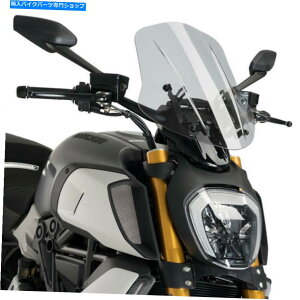 Windshields Puig Ducati Diavel 1260c[OEBhXN[ - NA Puig Ducati Diavel 1260 Touring Wind Screen - Clear