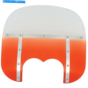 Windshields tBXVF[hbtgKX-13 "-FXDFiNA /IWjMEM6637 Memphis Shades Fats Windshield - 13" - FXDF (Clear / Orange) MEM6637