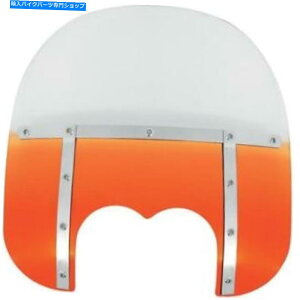 Windshields �����t�B�X�V�F�[�h�����t�B�X�t�@�b�g�t�����g�K���X�A�f���A���J�b�g�A�E�g - �ł����I�����W15�C���`mem6737 Memphis Shades Memphis Fats Windshield, Dual Cutout - Burnt Orange 15in MEM6737�y���s�A