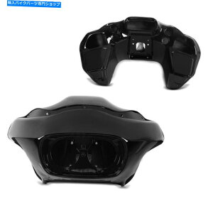 Windshields n[[CVO[hOChJX^̃tgtFAOCi[AhAE^[12-13ubN Front Fairing Inner and Outer for Harley CVO Road Glide Custom 12-13 black