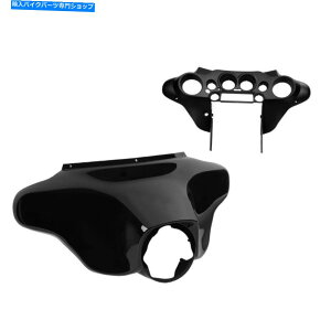 Windshields �n�[���[�f�r�b�h�\���G���N�g���O���C�h�E���g���N���V�b�N96-13�u���b�N�̃o�b�g�E�B���O�t�F�A�����O�Z�b�g Batwing Fairing Set for Harley Davidson Electra Glide Ultra Classic 96-13 black