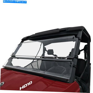 Windshields can-am�̃f�B�t�F���_�[hd10 16-20�X�N���b�`�ϐ��t���`���e�B���O�t�����g�K���X For Can-Am Defender HD10 16-20 Scratch Resistant Full Tilting Windshield�y���s�A���i�z