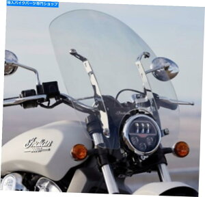 Windshields インディアンスカウトミッドクイックリリースフロントガラス21インチクロム2884168-156 Indian Scout Mid Quick Release Windshield 21 Inch Chrome 2884168-156