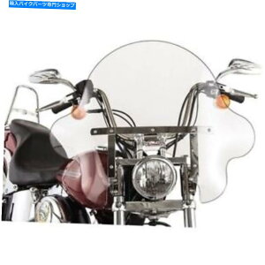Windshields �N���A/�N�����X���b�v�X�g���[�}�[SS-32�t�@���R��16 �t�@�b�g�t�H�[�N�p�̃t�����g�K���X Clear/Chrome Slipstreamer SS-32 Falcon 16 Windshield For Fat Forks�y���s�A���i�z