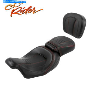 Seats C.C.n[[cA[ɓKobNXgpbhtC_[hCo[̏09-23 C.C. RIDER Driver Passenger Seat W/Backrest Pad Fit For Harley Touring 09-23