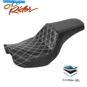 Seats C.C.C_[hCo[̏qWFV[gn[[_Ci[C_[2006-2017 C.C. RIDER Driver Passenger Gel Seat Fit For Harley Dyna Low Rider 2006-2017