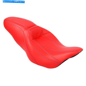 Seats n[[c[OXg[gOCh2009-2022 17 18ɓKԂhCo[̏ Red Driver Passenger Seat Fit For Harley Touring Street Glide 2009-2022 17 18