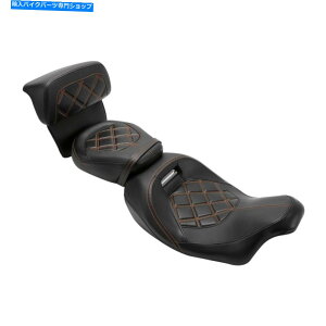 Seats ハーレーロードキング2014-2022に適したドライバー助手席&パックトランクバックレスト Driver Passenger Seat & Pack Trunk Backrest Fit For Harley Road King 2014-2022