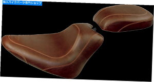 Seats 2012-2017 For Harley Softail Slim fls Mustang Wide Tripper㕔ȒF76765 2012-2017 for Harley Softail Slim FLS MUSTANG Wide Tripper Rear Seat Brown 76765