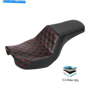 Seats n[[_CiX[p[ChOCh2006-2017ɃtBbg2̃hCo[̏qWFV[g Two-Up Driver Passenger Gel Seat Fit For Harley Dyna Super Wide Glide 2006-2017