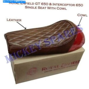 Seats {ṽCGtB[hGTC^[Zv^[650 D11VOV[gbhJE Genuine Leather Royal Enfield GT & Interceptor 650 D11 Single Seat & Red Cowl