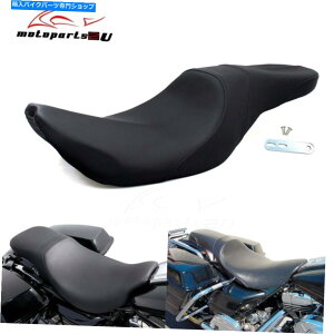 Seats �|�[�����b�t�F�X�g���b�`�^���N�n�[���[�c�[�����O���[�h�L���O�̂��߂̃u���b�N2�A�b�v�V�[�g�N�b�V���� Black 2-Up Seat Cushion For Paul Yaffe Stretched Tank Harley Touring Road King