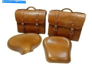 Seats CGtB[hNVbNC5 EFÎ߂̃^J[U[ThobOtgAV[g Tan Color Leather Saddle Bag Front Rear Seat For Royal Enfield Classic C5 EFI