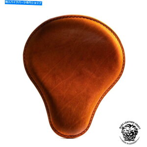 Seats {o[`bp[JX^U[nhCh\V[guobt@[RjbNvTCYs Bobber Chopper Custom leather handmade Solo Seat "Buffalo Cognac" size S