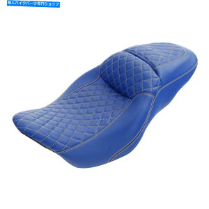Seats n[[c[O[hLOFLHR 2009-2022 18 19ɓKhCo[̏ Blue Driver Passenger Seat Fit For Harley Touring Road King FLHR 2009-2022 18 19