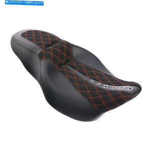 Seats n[[c[O[hXg[gOCh2009-2022ɓKhCo[̏q2AbvV[g Driver Passenger Two-Up Seat Fit For Harley Touring Road Street Glide 2009-2022
