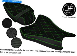 Seats LO[Xeb`JX^tBbgJTLjWZX6R 19-20tgArj[V[gJo[ L GREEN STITCH CUSTOM FITS KAWASAKI NINJA ZX6R 19-20 FRONT REAR VINYL SEAT COVER