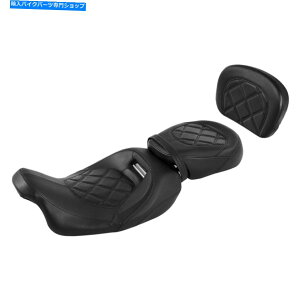 Seats hCo[̏q2AbvV[gpbhtBbgn[[c[O[hXg[gOCh09-22 Driver Passenger 2 Up Seat & Pad Fit For Harley Touring Road Street Glide 09-22