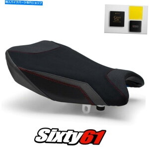 Seats XYLGSXR 1000V[gJo[ƃQ2017-2021ubNbhCgebNObvXG[h Suzuki GSXR 1000 Seat Cover and Gel 2017-2021 Black Red Luimoto Tec-Grip Suede