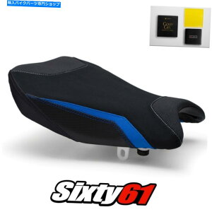 Seats XYLGSXR 1000V[gJo[ƃQ2017-2021ubNu[CgebNObvXG[h Suzuki GSXR 1000 Seat Cover and Gel 2017-2021 Black Blue Luimoto Tec-Grip Suede