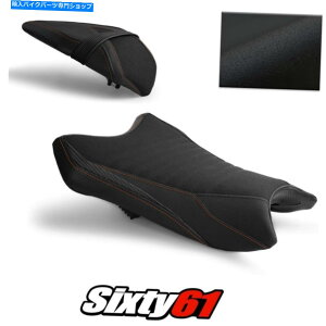 Seats ZX6RV[gJo[2019-2021 2022ubNIWCgebNObvXG[h Kawasaki ZX6R Seat Covers 2019-2021 2022 Black Orange Luimoto Tec-Grip Suede