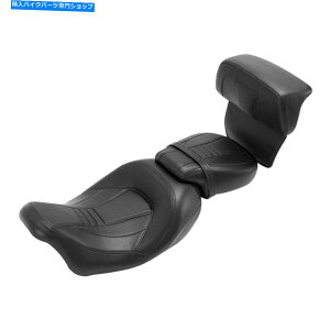 Seats n[[c[O[hLOɓKobNXgpbĥhCo[̏14-22 Driver Passenger Seat with Backrest Pad Fit For Harley Touring Road King 14-22