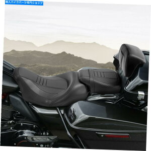 Seats n[[GNgOCh[hLOɓKobNXgthCo[14-22 Driver Passenger Seat W/ backrest Fit For Harley Electra Glide Road King 14-22