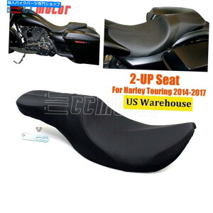 Seats �n�[���[�c�[�����O���[�h�L���O2014-17 2�A�b�v�V�[�g�t�B�b�g�|�[�����b�t�F�X�g���b�`�K�\�����^���N For Harley Touring Road King 2014-17 2-Up Seat Fit Paul Yaffe Stretched Gas Tank