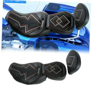 Seats n[[c[OGNgOCh09-AbvɓKobNXgthCo[̏ Driver Passenger Seat w/ Backrest Fit For Harley Touring Electra Glide 09-Up