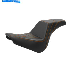 Seats IWXeb`hCo[̏ȃn[[\tgACX^_[hFXST 18-22ɓKĂ܂ Orange Stitches Driver Passenger Seat Fit For Harley Softail Standard FXST 18-22