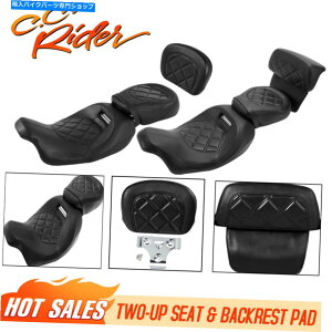 Seats C.C.C_[hCo[̏ȁobNXgtBbgn[[c[O[hLO14-22 C.C. RIDER Driver Passenger Seat&Backrest Fit For Harley Touring Road King 14-22