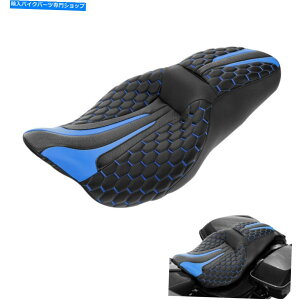 Seats n[[c[O[hOCh2009-2022čɓKubNu[hCo[̏ Black Blue Driver Passenger Seat Fit For Harley Touring Road Glide 2009-2022 US