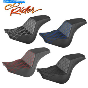 Seats C.C.n[[\tgAC2018-2022ɓKC_[2̃hCo[ C.C. RIDER Two Up Driver Passenger Seat Fit For Harley Softail 2018-2022