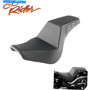 Seats C.C.ライダーブラックドライバーとハーレーFXBB FXST 2018-2022 2019に適しています C.C. RIDER Black Driver & Passenger Seat Fit For Harley FXBB FXST 2018-2022 2019